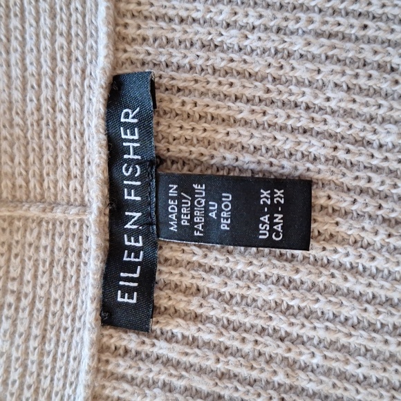 Eileen Fisher Organic Cotton Open Knit Cardigan 2X - Picture 2 of 7